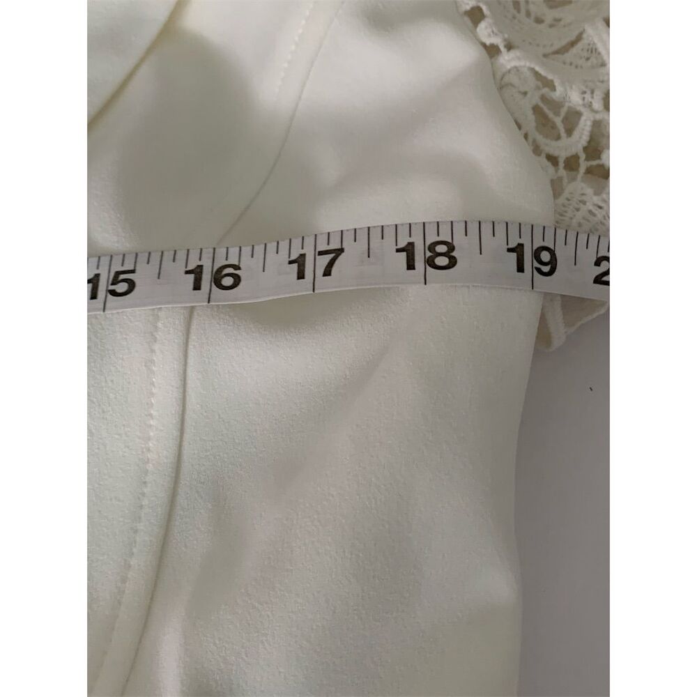 Dennis Basso Women's Ivory Lace Sleeve‎ Blazer Jacket Size 6 US - Picture 6 of 11